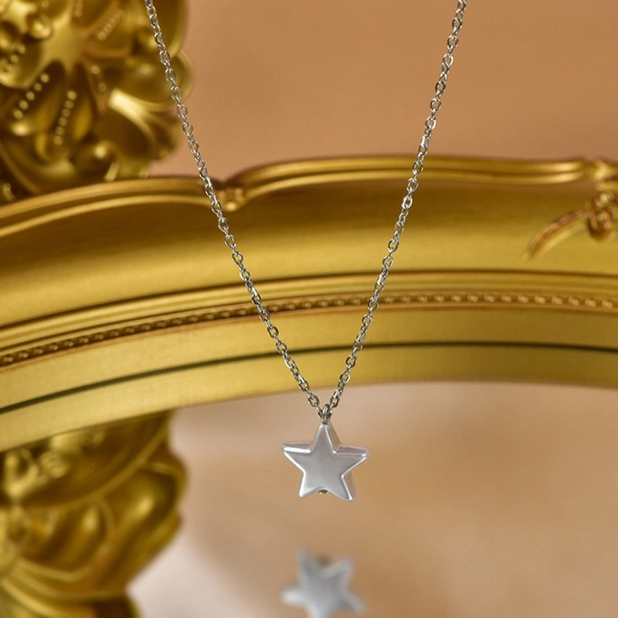 fashion rabbit star tree titanium steel inlay artificial pearls rhinestones necklace 1 piece - CEJEW