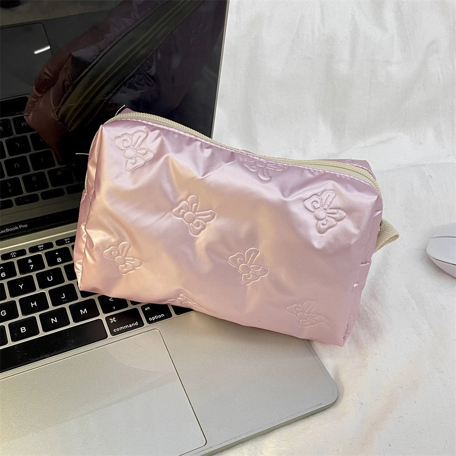 Streetwear Solid Color pu Square Makeup Bags