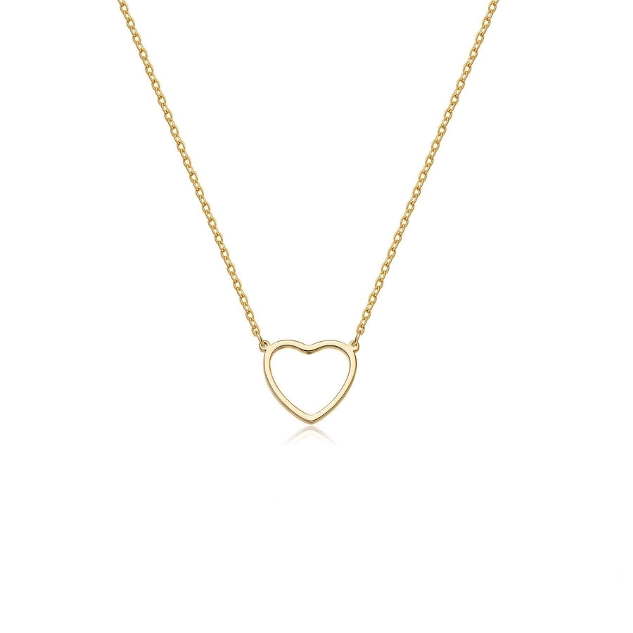 simple style heart shape stainless steel titanium steel plating necklace