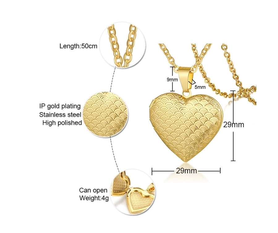 Jewelry Basic Vintage Style Romantic Heart Shape 201 Stainless Steel 18K Gold Plated