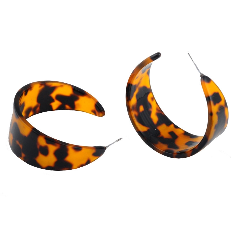 wis  popular C- shaped acetate plate earrings acrylic fashion earrings exaggerated  earrings - CEJEW