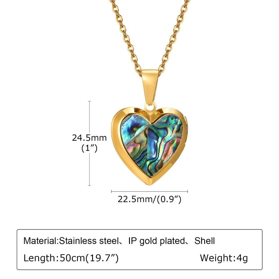 Jewelry Simple Style Heart Shape 201 Stainless Steel Pendant Necklace