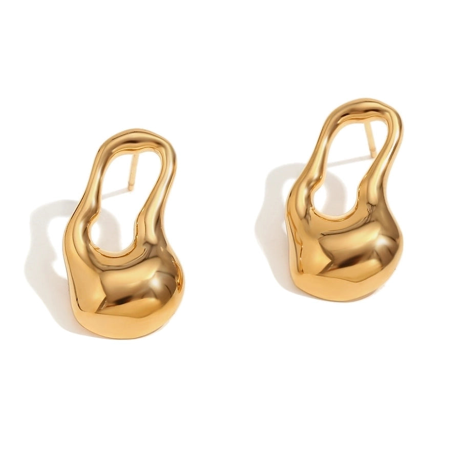 1 Pair Simple Style Geometric 304 Stainless Steel 18K Gold Plated Ear Studs