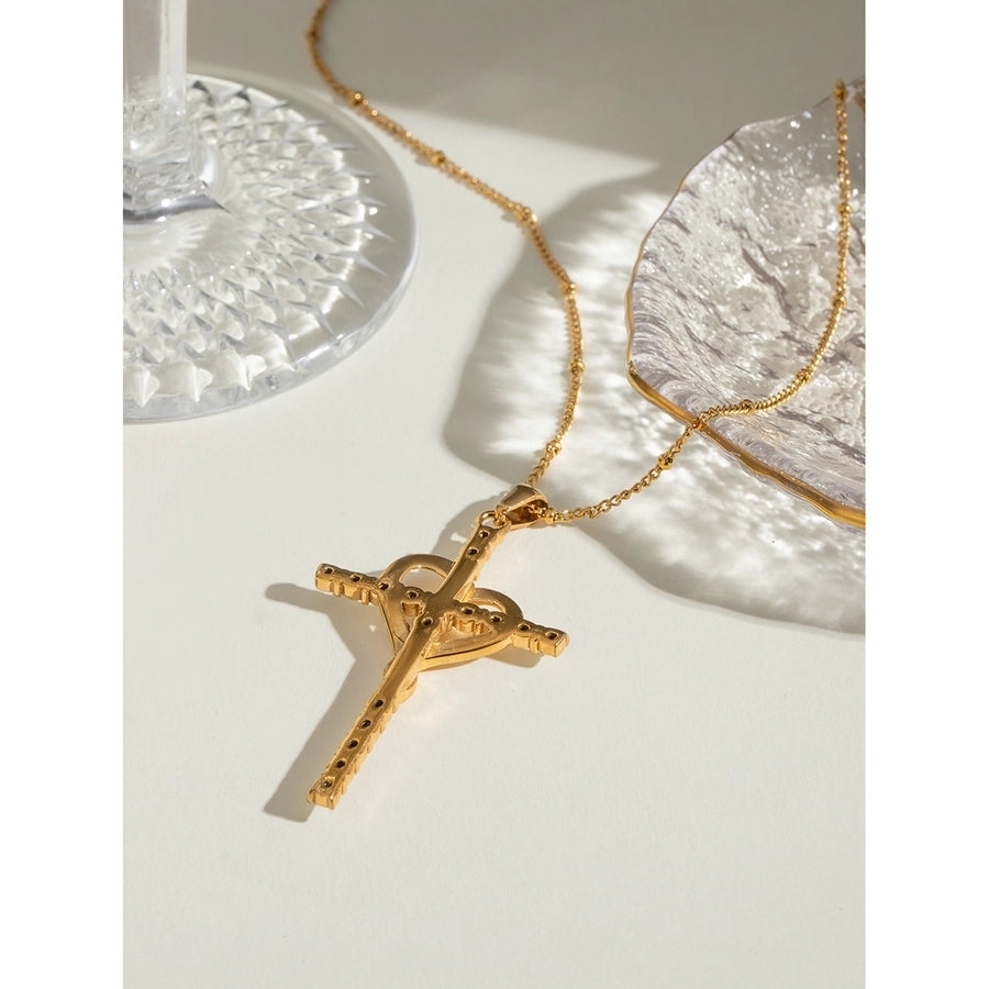 Jewelry Simple Style Classic Style Cross 304 Stainless Steel Stainless Steel Necklaces