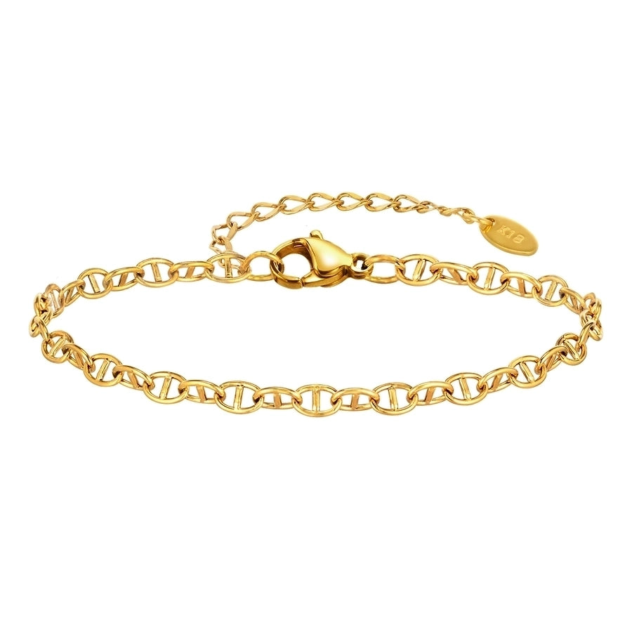 IG Style Geometric 201 Stainless Steel 18K Gold Plated Bracelets In Bulk - CEJEW