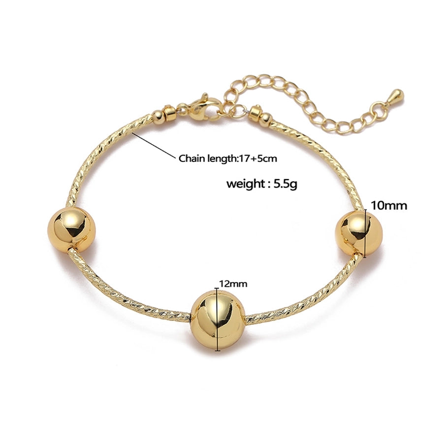 Copper 18K Gold Plated Plating Geometric Bracelets Necklace