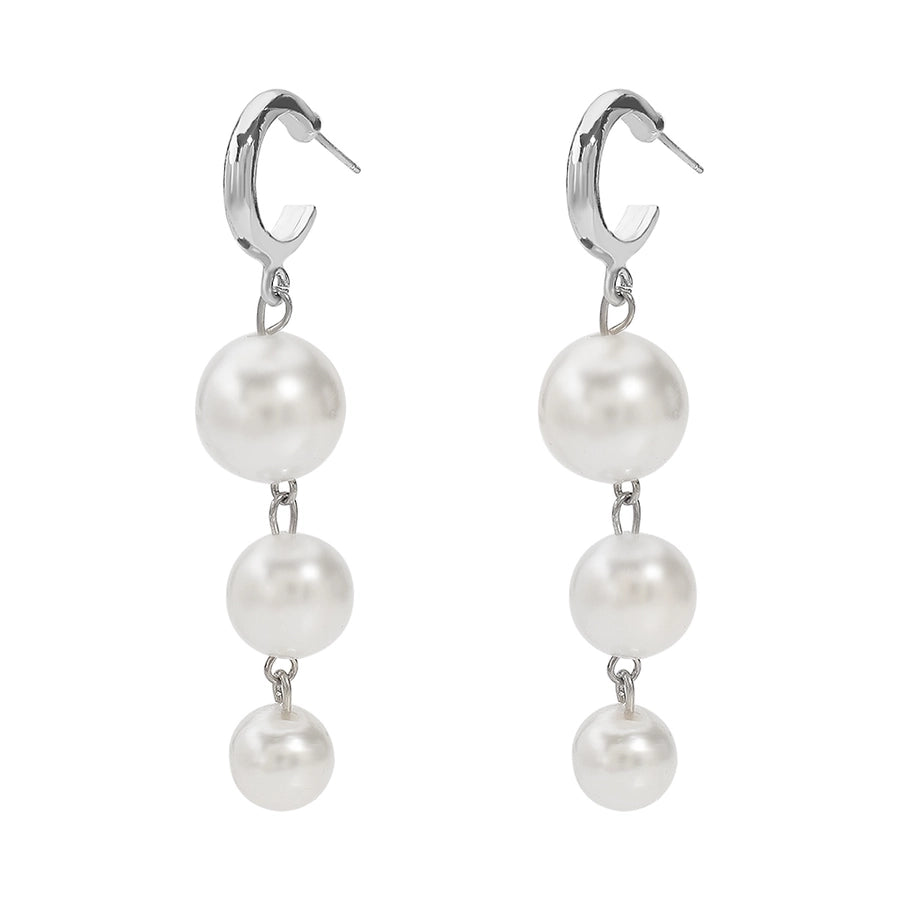 1 Pair Elegant Classic Style Pearl Imitation Pearl Alloy Drop Earrings