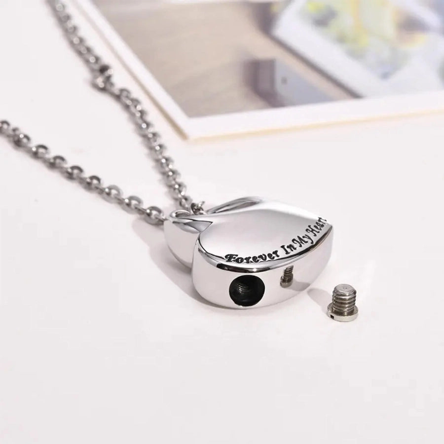 Jewelry Casual Simple Style Letter Heart Shape 316 Stainless Steel  Polishing Pendant Necklace