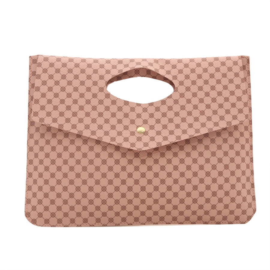 Women's Pu Leather Plaid Classic Style Square Magnetic Buckle Flip Cover Clutch Bag