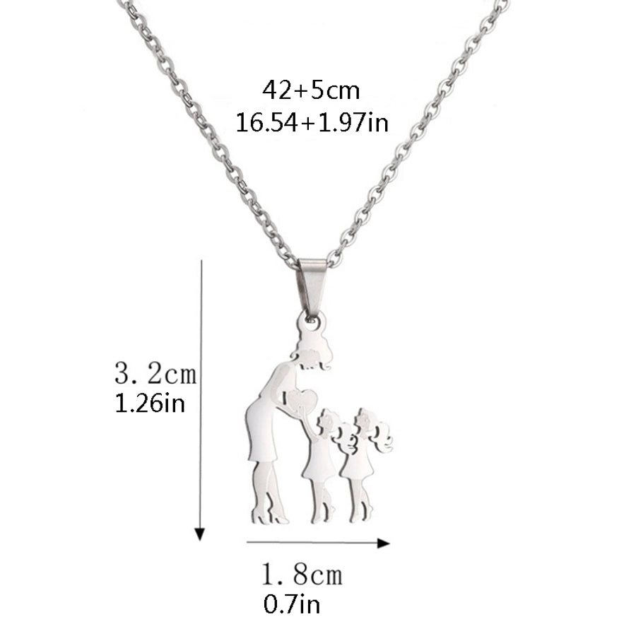 Jewelry Sweet Simple Style Human 304 Stainless Steel Pendant Necklace