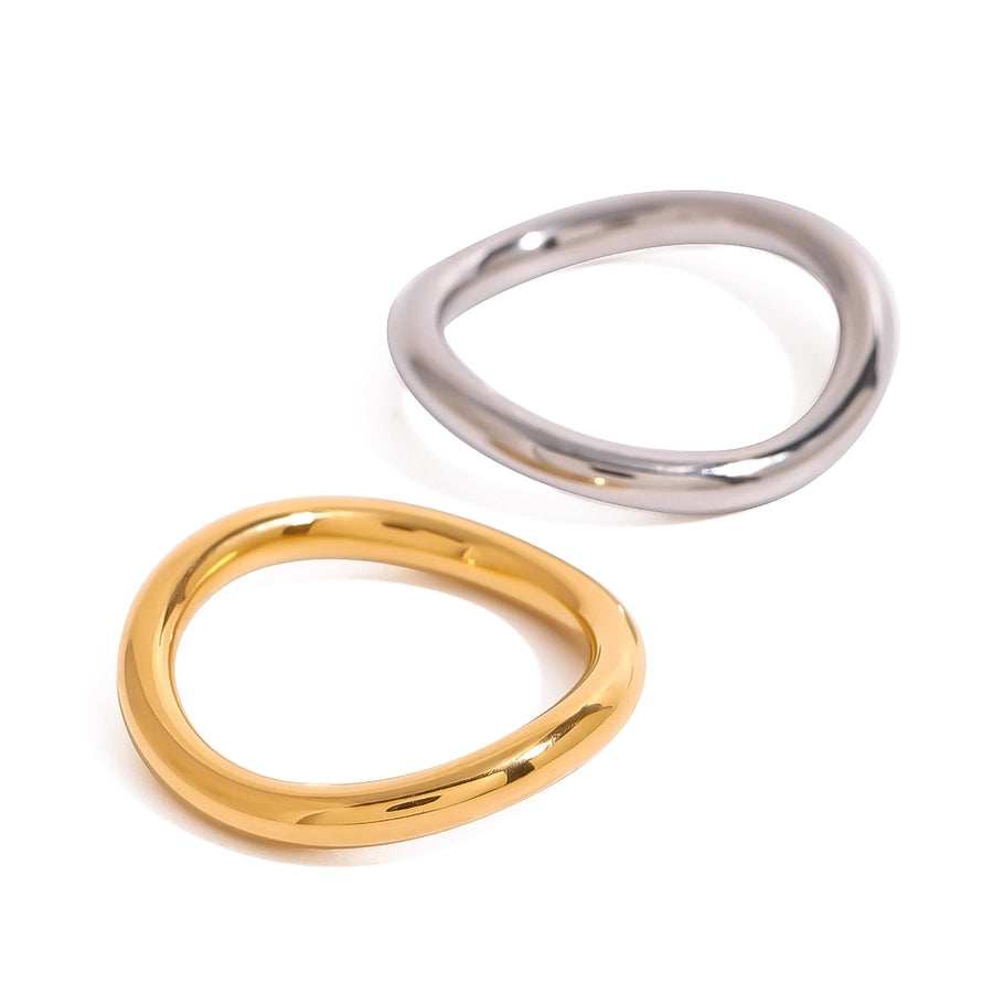 Jewelry Simple Style Classic Style Solid Color 304 Stainless Steel Rings