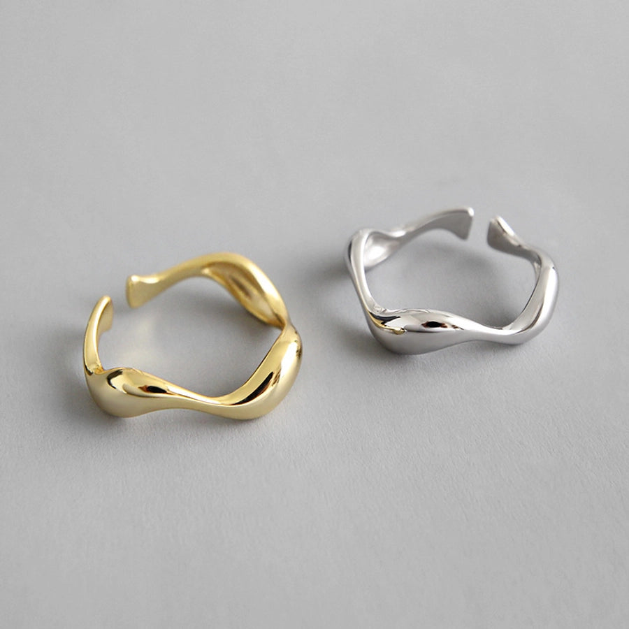 simple style commute irregular copper plating open ring