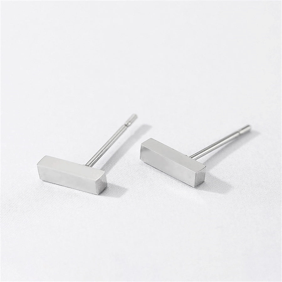 1 Pair Simple Style Classic Style Solid Color Plating 304 Stainless Steel 14K Gold Plated Ear Studs - CEJEW