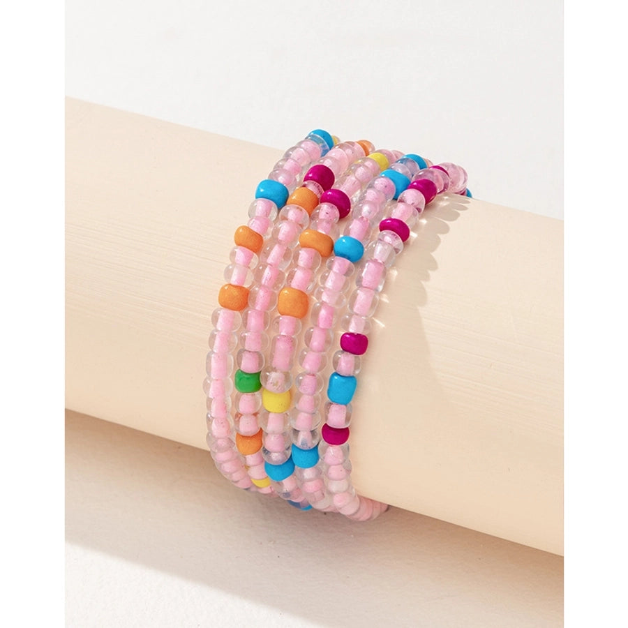 bohemian geometric mixed materials beaded artificial pearls shell bracelets