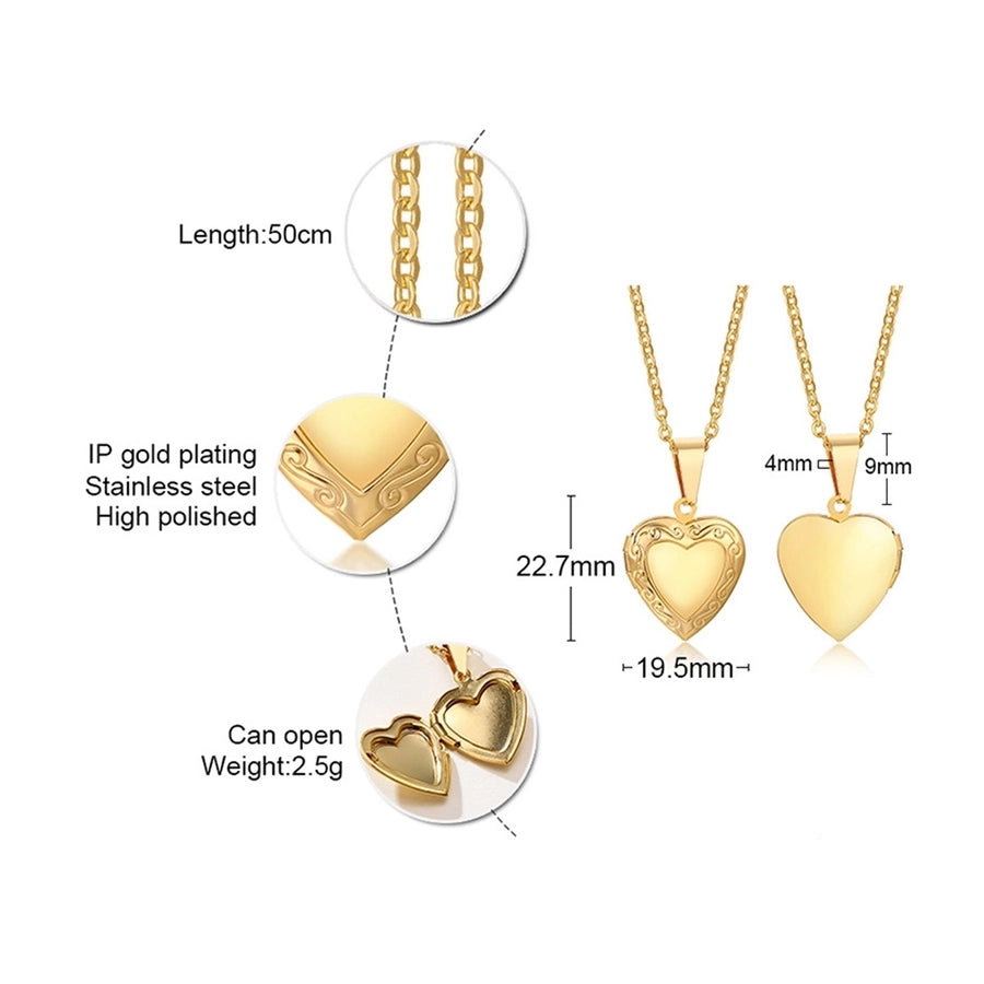 Jewelry Basic Vintage Style Romantic Heart Shape 201 Stainless Steel 18K Gold Plated