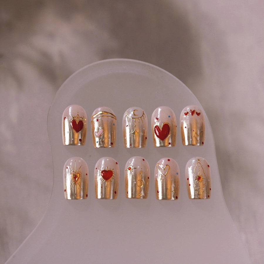 Iron New Technology Bronzing Glass Broken Nail Stickers Adhesive Thin Tough Nail Stickers Jewelry Jelly Gel Series M-527