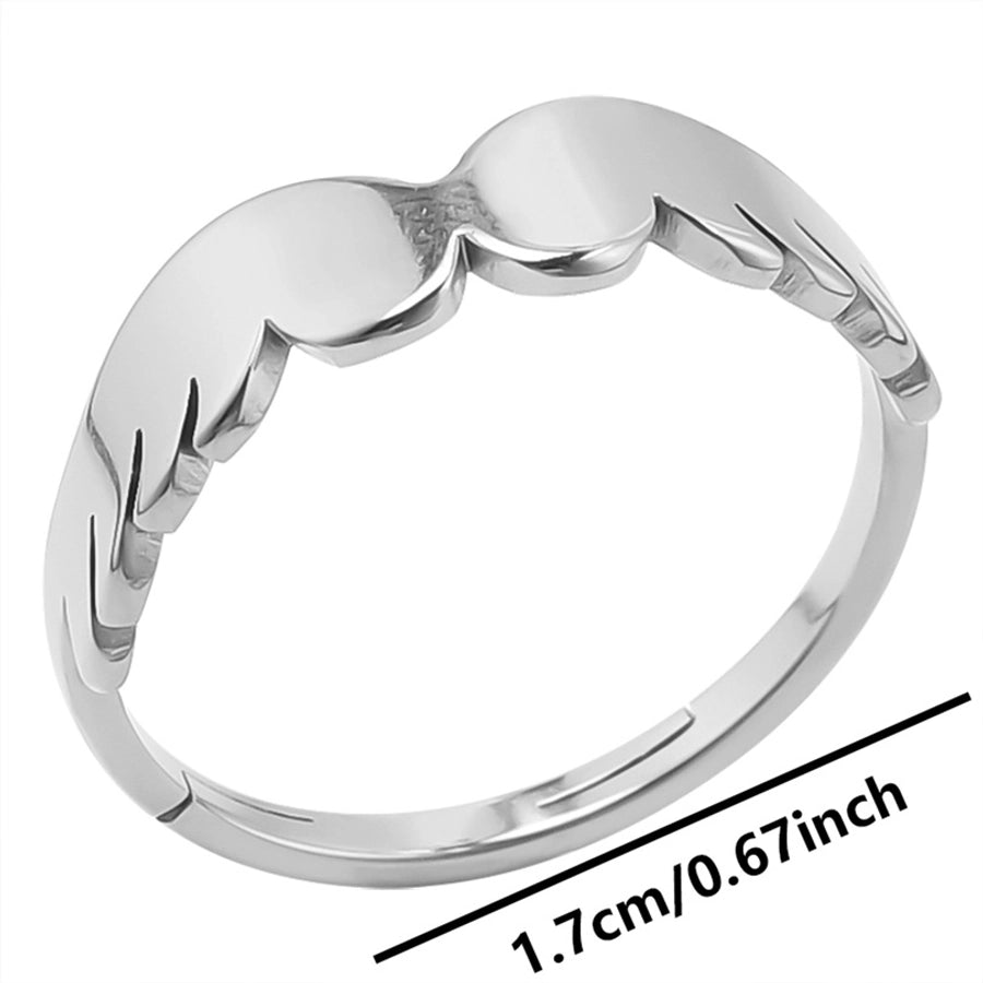 Jewelry Simple Style Solid Color 304 Stainless Steel 18K Gold Plated Plating Rings - CEJEW