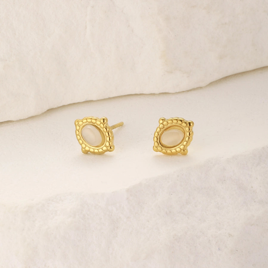 1 Pair Elegant Simple Style Geometric 304 Stainless Steel 18K Gold Plated Stainless Steel Earrings