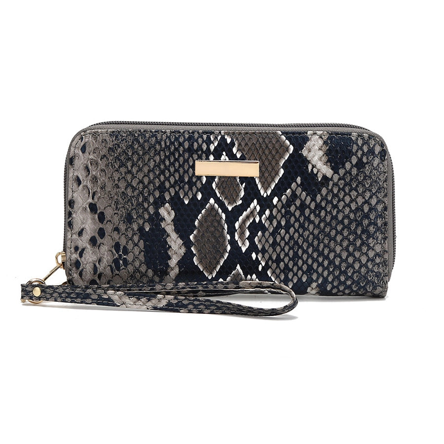 Women's Snakeskin Pu Leather Zipper Wallets