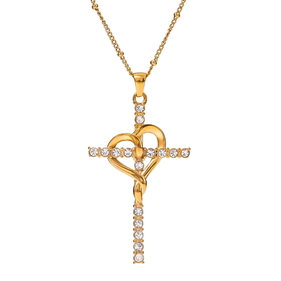 Jewelry Simple Style Classic Style Cross 304 Stainless Steel Stainless Steel Necklaces