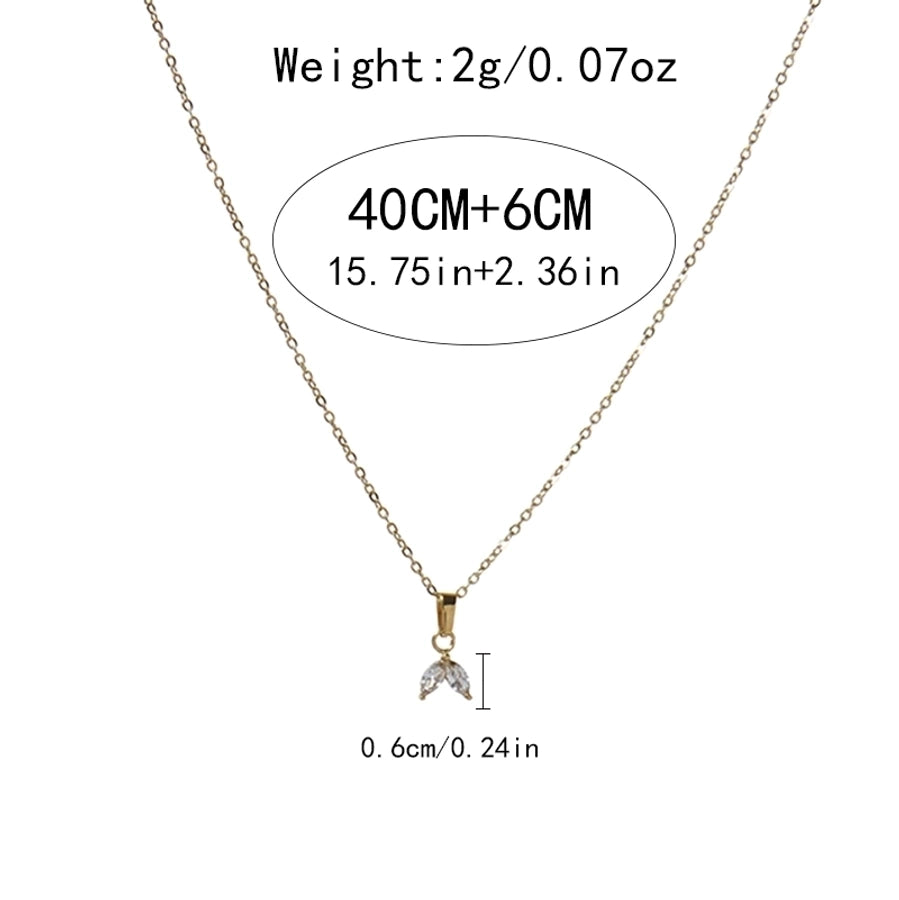 Jewelry Beach Commute Shiny Geometric 304 Stainless Steel Zircon 14K Gold Plated Plating Inlay Rings Bracelets Necklace