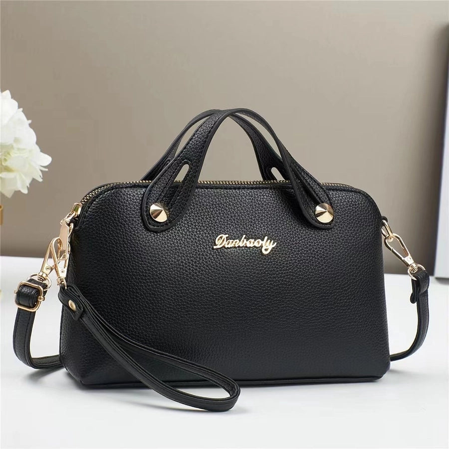 Women's Small PU Solid Color Streetwear Square Zipper Square Bag