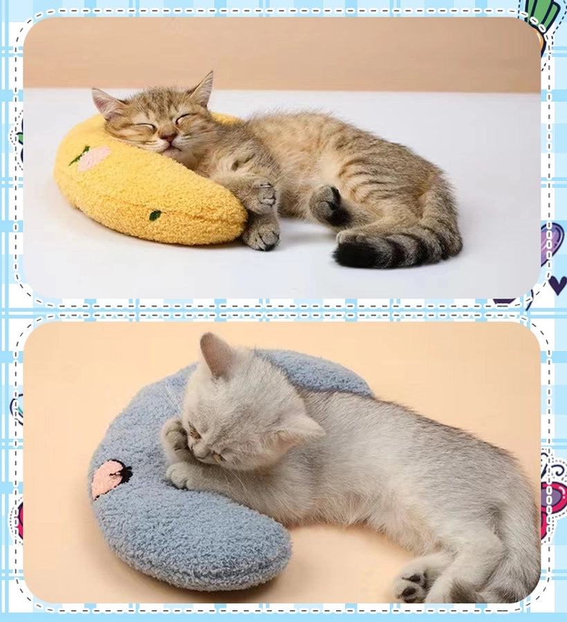 Thickened Soft Comfortable Cat Toy Pillow Dog Pet Headrest Cushion Prevents Biting Durable Plush Material For Sleeping Playing