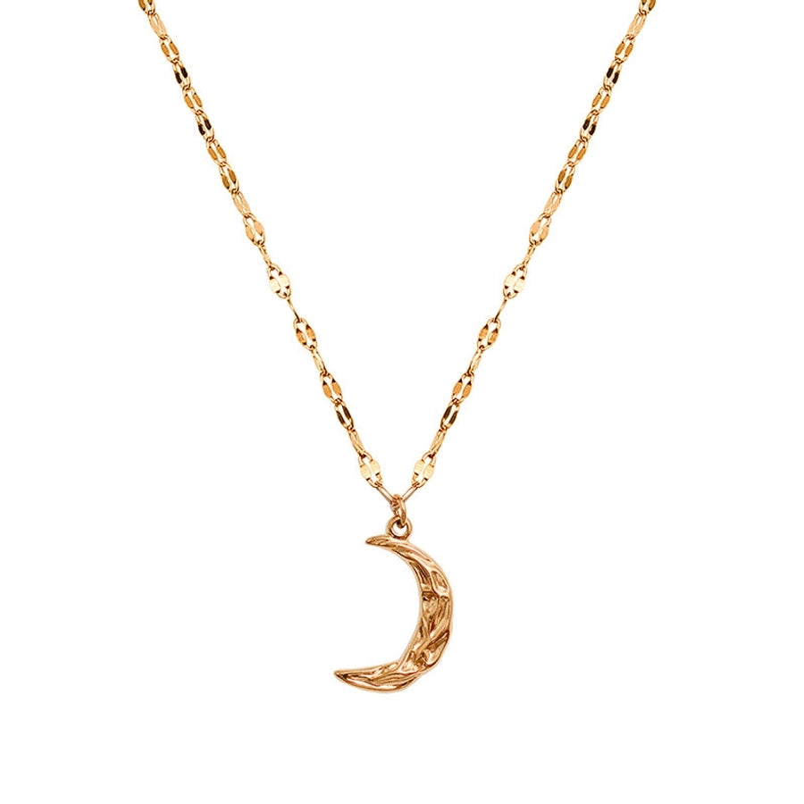 Jewelry Fashion Moon 304 Stainless Steel 18K Gold Plated Plating Necklace