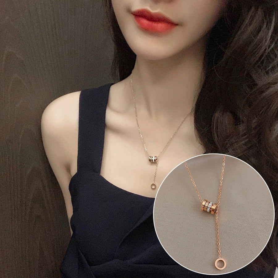 simple style heart shape flower alloy pearl plating inlay shell zircon women's pendant necklace