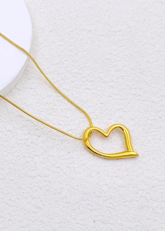 Jewelry Casual Vacation Classic Style Dolphin Heart Shape 304 Stainless Steel Pendant Necklace