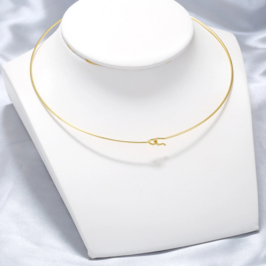 Jewelry Casual Simple Style Geometric 304 Stainless Steel 18K Gold Plated Choker