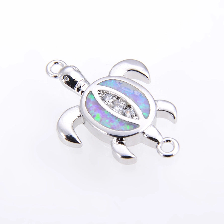 Copper 18K Gold Plated Polishing Plating Inlay Tortoise Opal Zircon Charms Bracelets