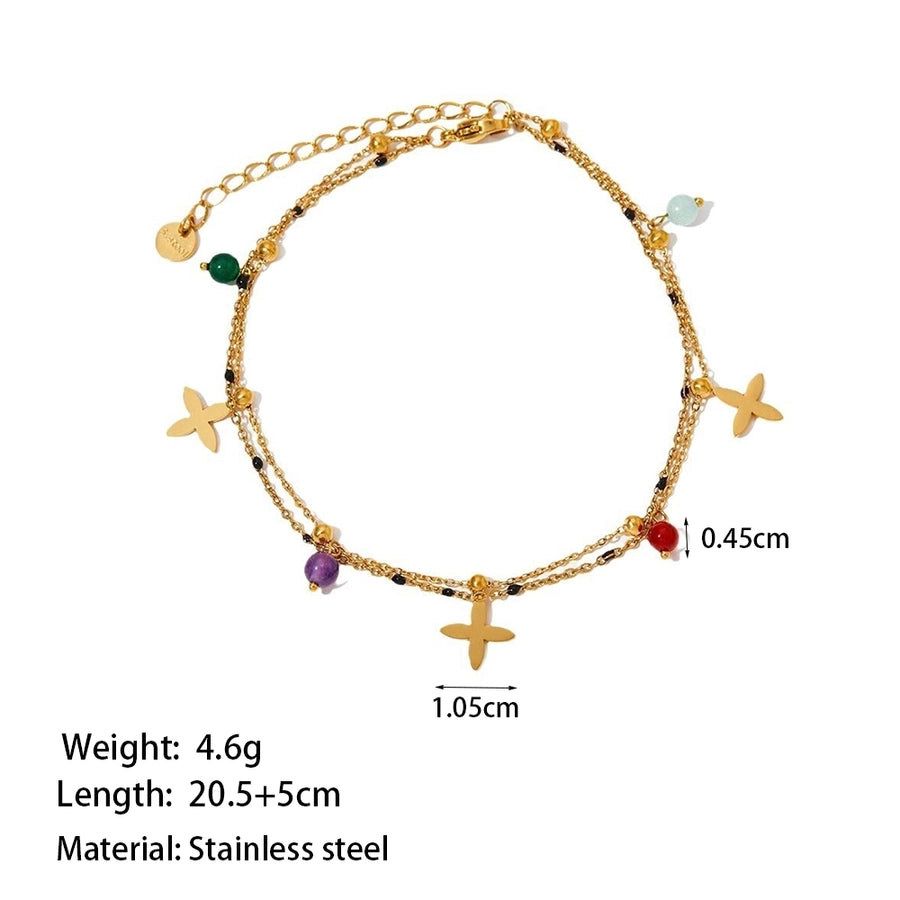 Jewelry Casual Glam Commute Cross 304 Stainless Steel 18K Gold Plated Polishing Plating Jewelry Set