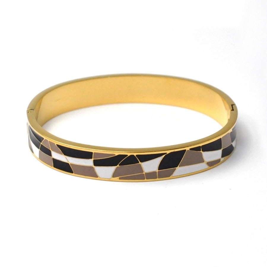 Glam Luxurious Tropical Irregular Titanium Steel Bangle In Bulk