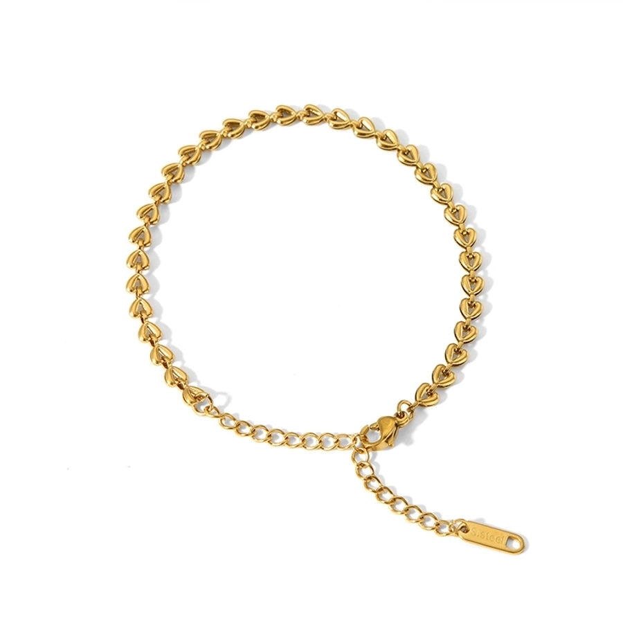 304 Stainless Steel 18K Gold Plated Simple Style Streetwear Plating Solid Color Bracelets Necklace