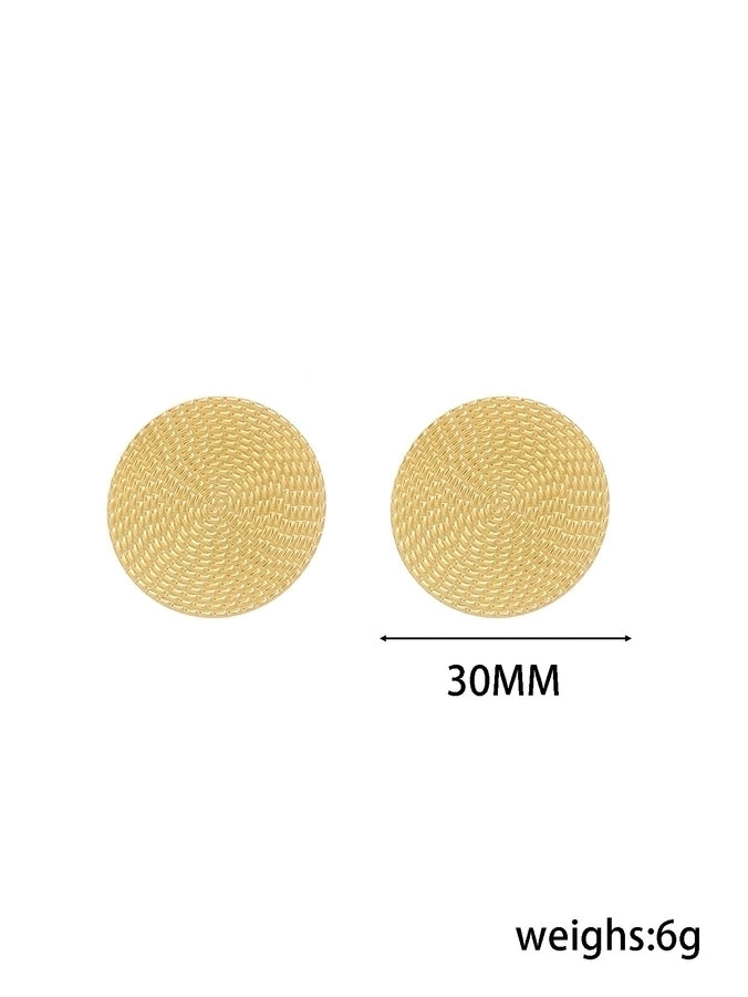 1 Pair Vintage Style Lady Artistic Geometric 304 Stainless Steel 18K Gold Plated Ear Studs