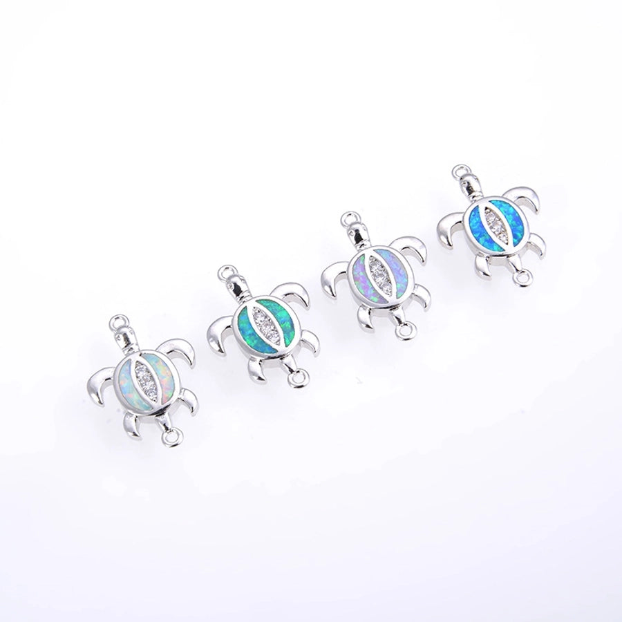 Copper 18K Gold Plated Polishing Plating Inlay Tortoise Opal Zircon Charms Bracelets