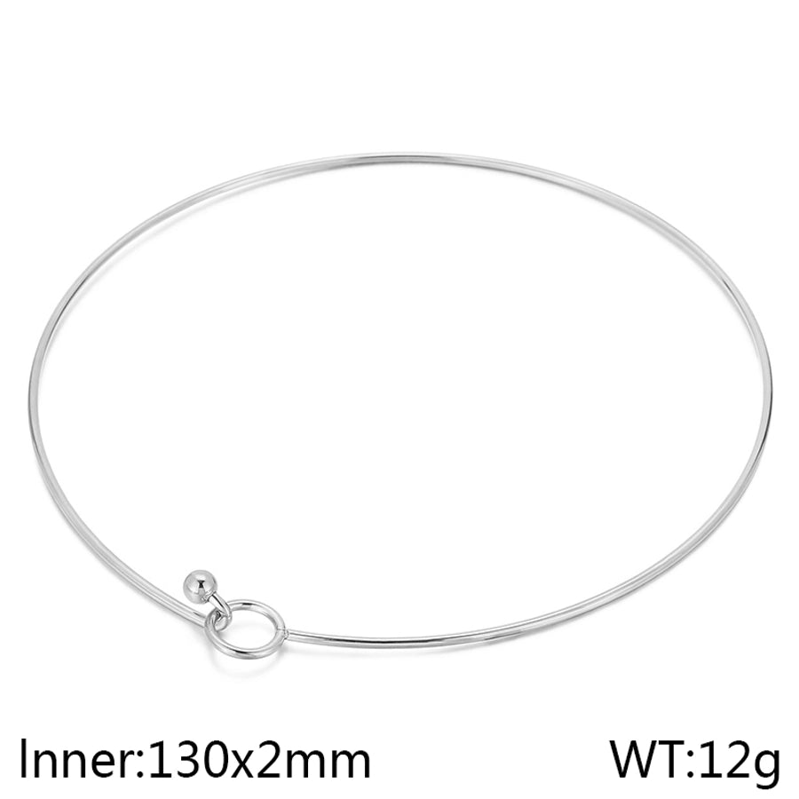 Jewelry Simple Style Circle 304 Stainless Steel 18K Gold Plated Hollow Out Bracelets Necklace