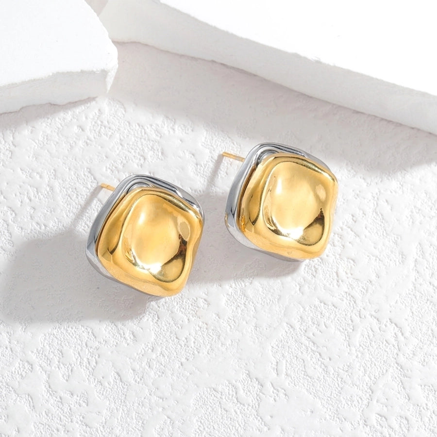 1 Piece Elegant Lady IG Style Irregular Irregular 304 Stainless Steel 18K Gold Plated Ear Studs