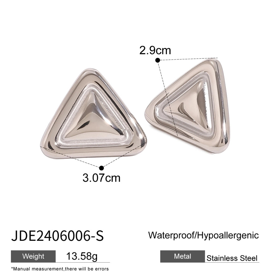 1 Pair Simple Style Classic Style Geometric 304 Stainless Steel Ear Studs