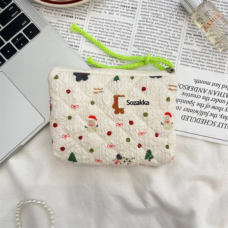 Streetwear Cartoon Polyester Square Makeup Bags