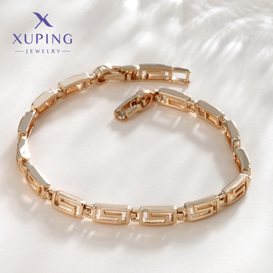 Copper 18K Gold Plated Plating Geometric Bracelets