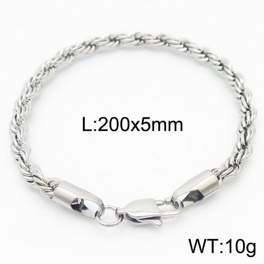 Elegant Simple Style Streetwear Twist 304 Stainless Steel 18K Gold Plated Unisex Bracelets