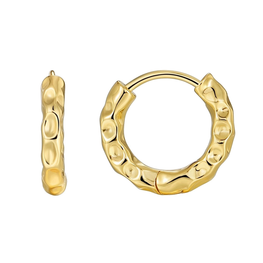 1 Pair Simple Style Classic Style Solid Color Plating Brass 18K Gold Plated Earrings