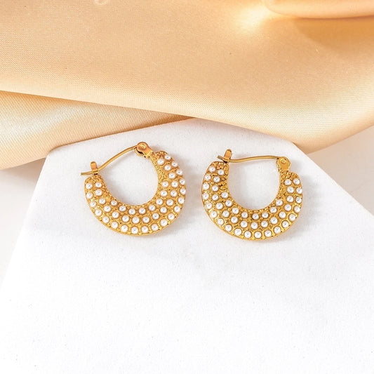 1 Pair Casual Elegant Commute Geometric 316 Stainless Steel  18K Gold Plated Earrings