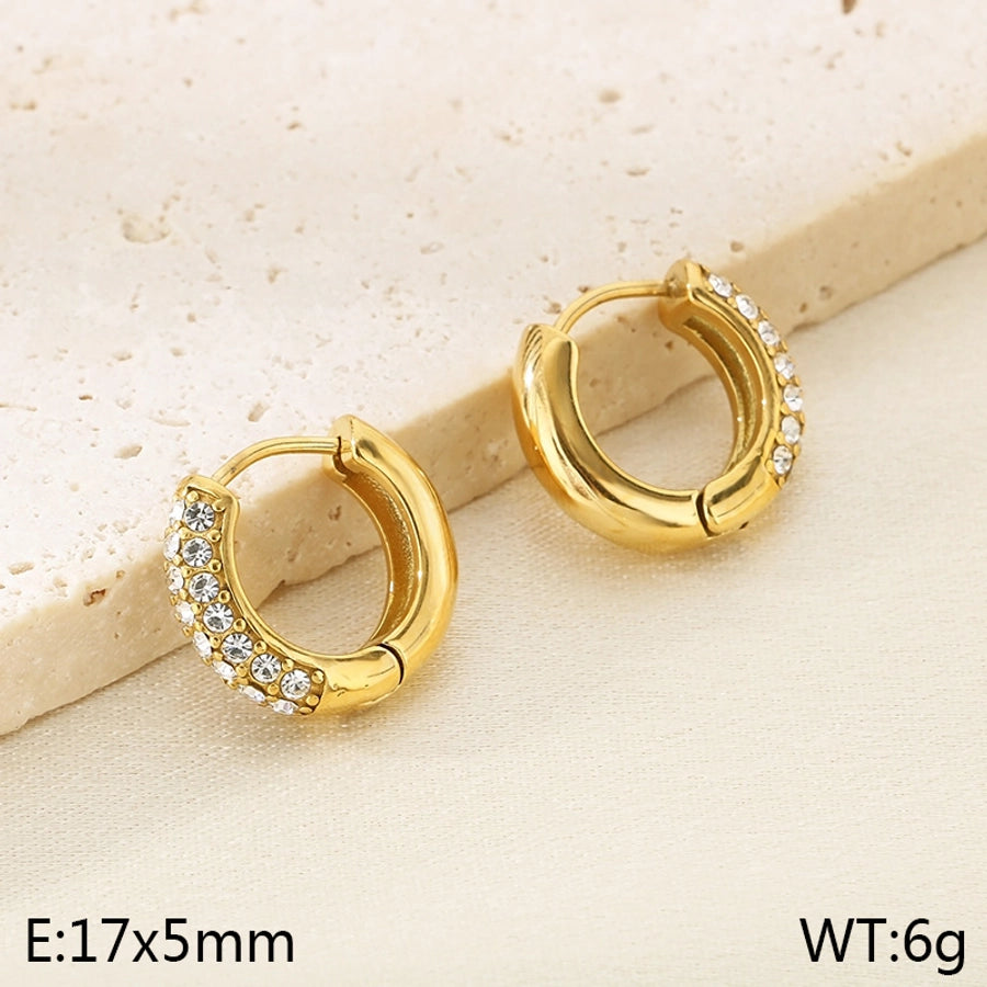 1 Pair Elegant Vintage Style Streetwear Geometric 304 Stainless Steel 18K Gold Plated Earrings