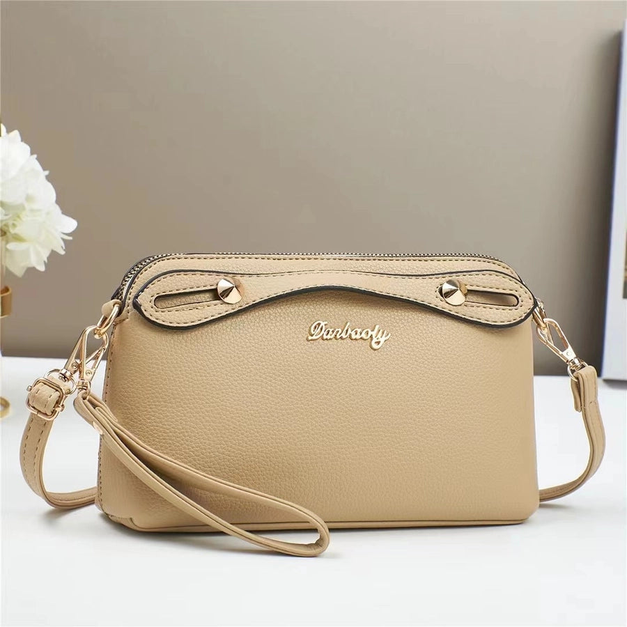 Women's Small PU Solid Color Streetwear Square Zipper Square Bag