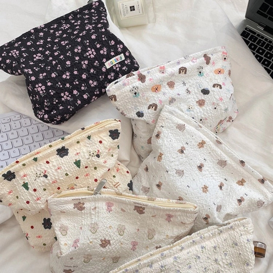 Streetwear Cartoon Polyester Square Makeup Bags