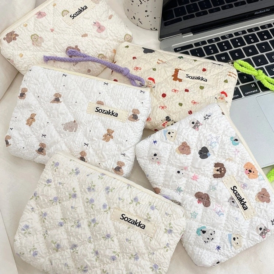 Streetwear Cartoon Polyester Square Makeup Bags