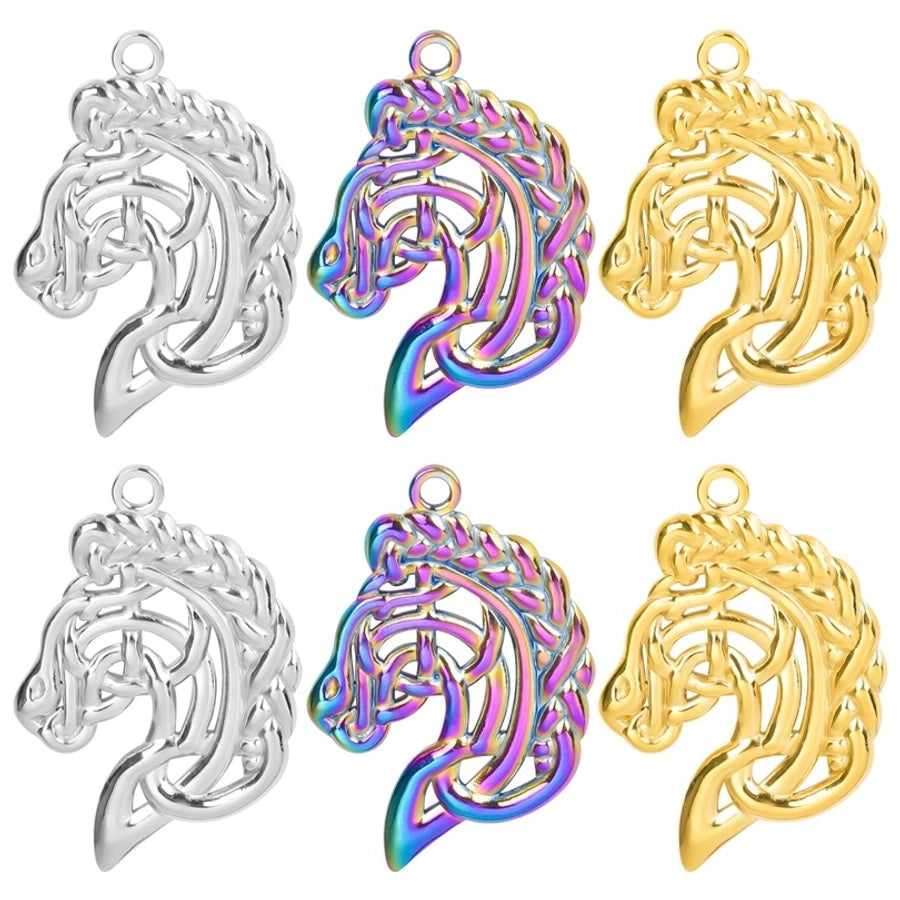 Jewelry IG Style Simple Style Horse 304 Stainless Steel 18K Gold Plated Hollow Out Pendant Necklace Necklace Pendant